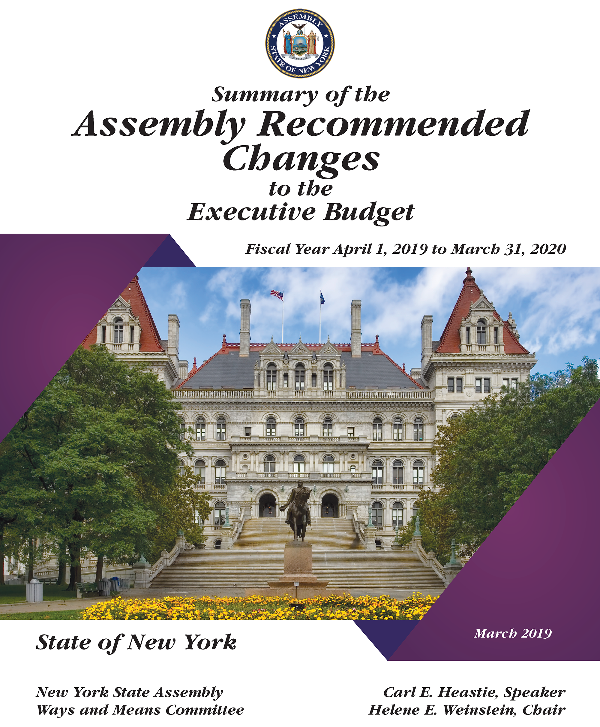 Summary of the Assembly Recommended Changes to the Executive Budget