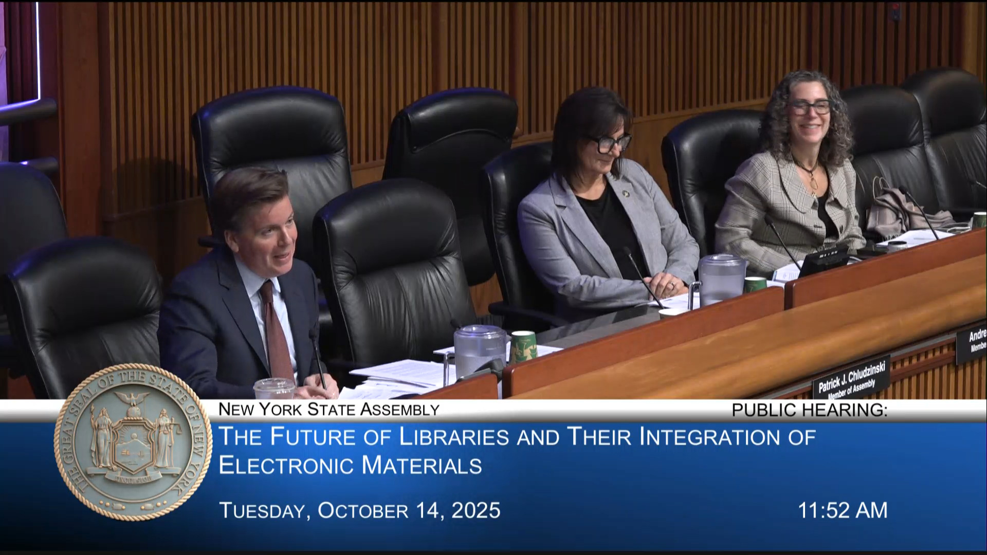Central NY Library Officials Testify at Hearing on the Future of Libraries and Their Integration of Electronic Materials